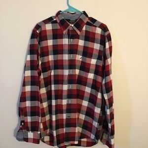 Mens Nautica Plaid Shirt Large